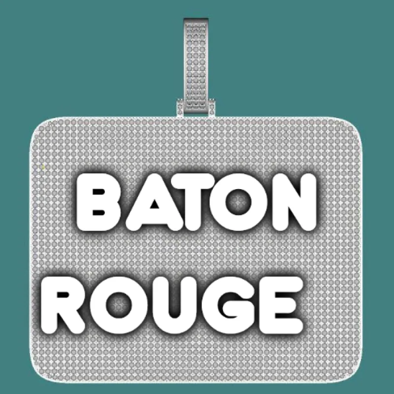 CUSTOM LETTER NECKLACE 3D BIG SQUARE sold by The GUU Shop