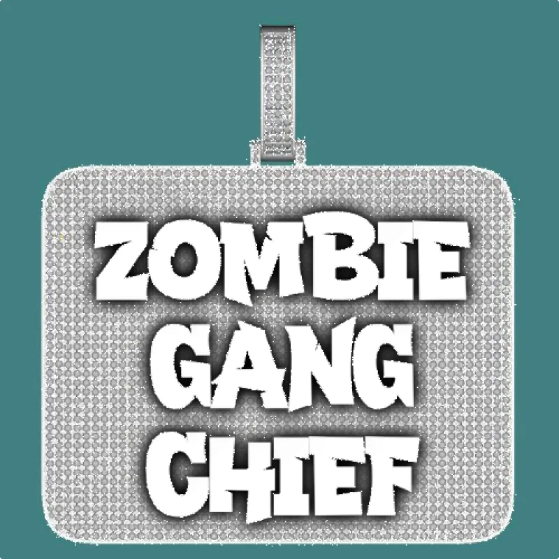 CUSTOM LETTER NECKLACE 3D BIG SQUARE sold by The GUU Shop