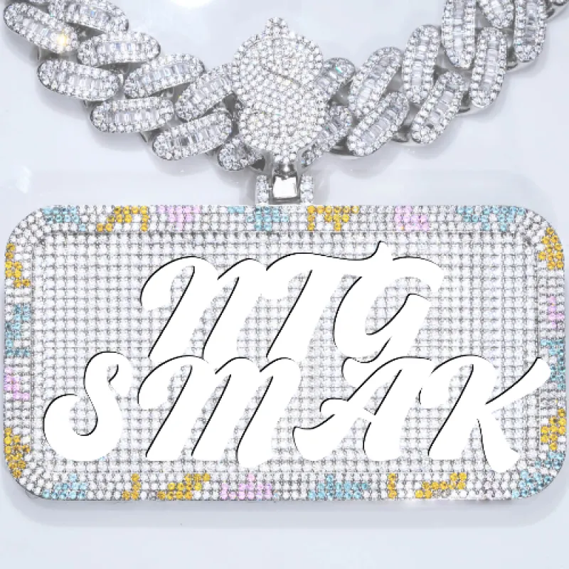 CUSTOM LETTER NECKLACE 3D COLORFUL SQUARE sold by The GUU Shop