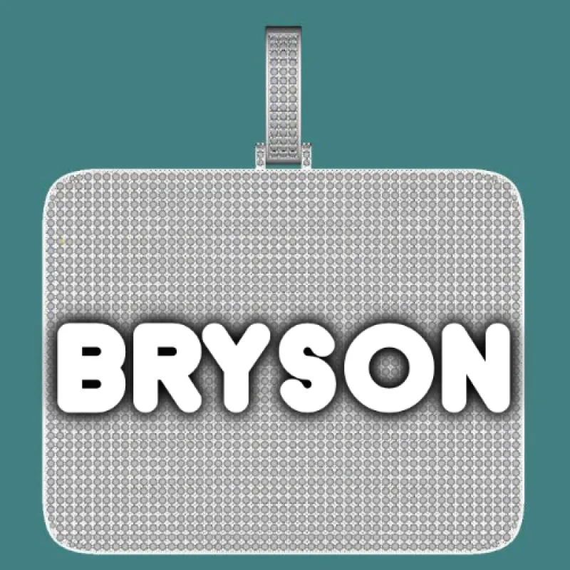 CUSTOM LETTER NECKLACE 3D BIG SQUARE sold by The GUU Shop