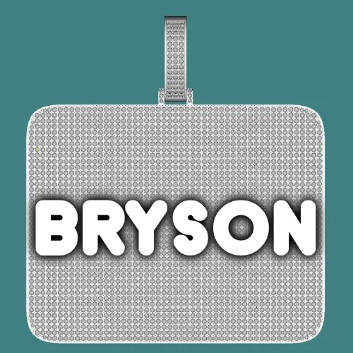 CUSTOM LETTER NECKLACE 3D BIG SQUARE sold by The GUU Shop