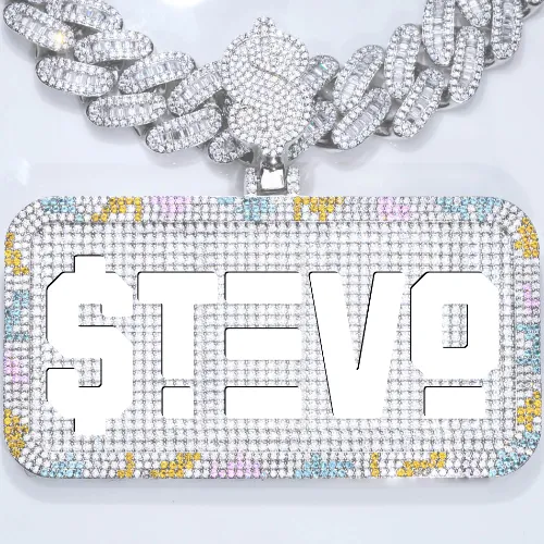 CUSTOM LETTER NECKLACE 3D COLORFUL SQUARE sold by The GUU Shop