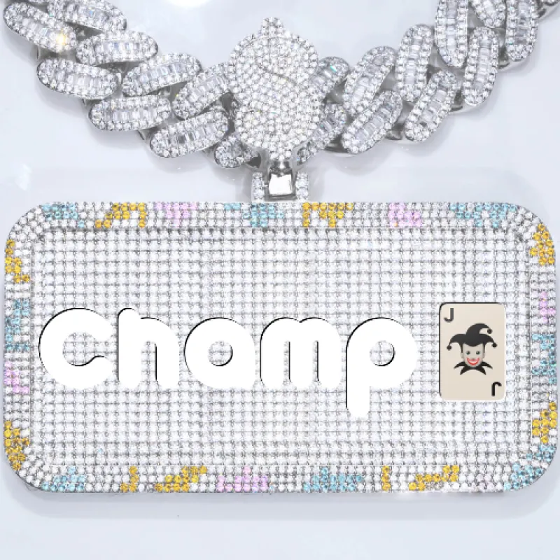 CUSTOM LETTER NECKLACE 3D COLORFUL SQUARE sold by The GUU Shop