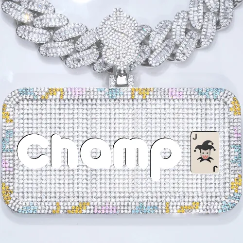 CUSTOM LETTER NECKLACE 3D COLORFUL SQUARE sold by The GUU Shop