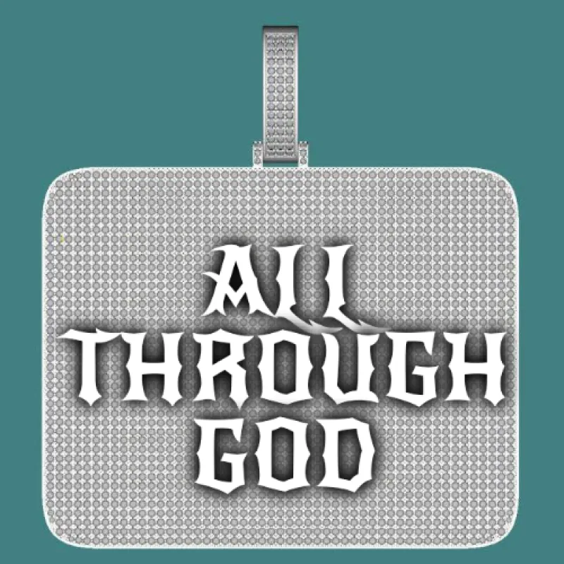 CUSTOM LETTER NECKLACE 3D BIG SQUARE sold by The GUU Shop