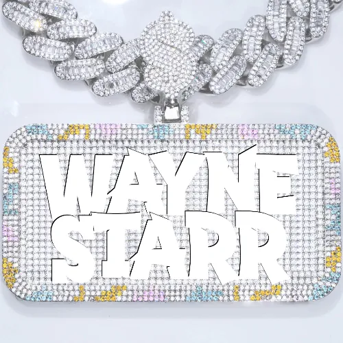 CUSTOM LETTER NECKLACE 3D COLORFUL SQUARE sold by The GUU Shop