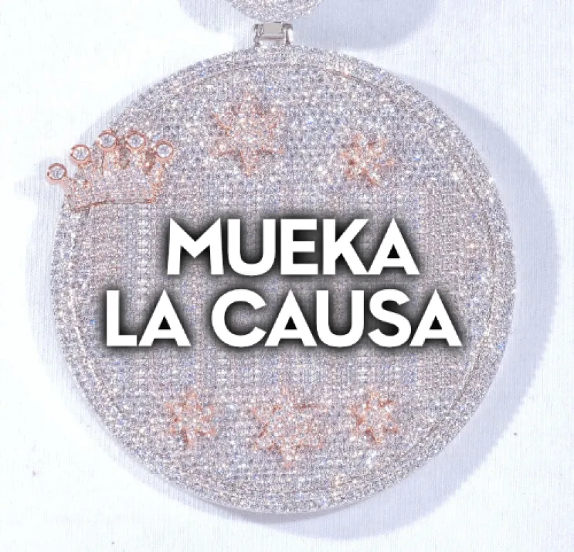 CUSTOM LETTER NECKLACE 3D BIG CROWN DISC sold by The GUU Shop