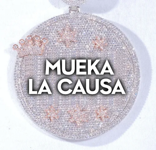 CUSTOM LETTER NECKLACE 3D BIG CROWN DISC sold by The GUU Shop