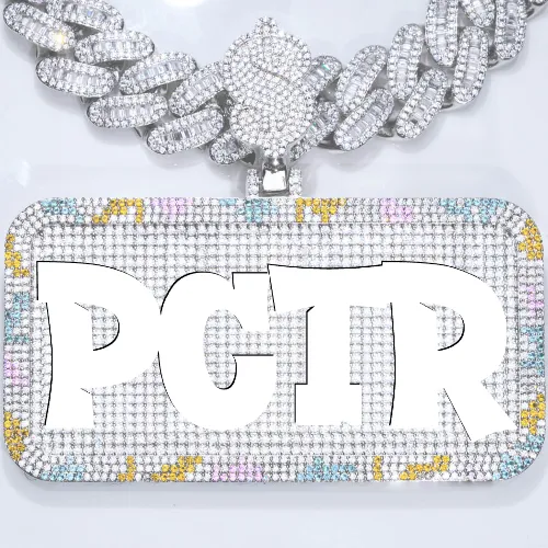 CUSTOM LETTER NECKLACE 3D COLORFUL SQUARE sold by The GUU Shop