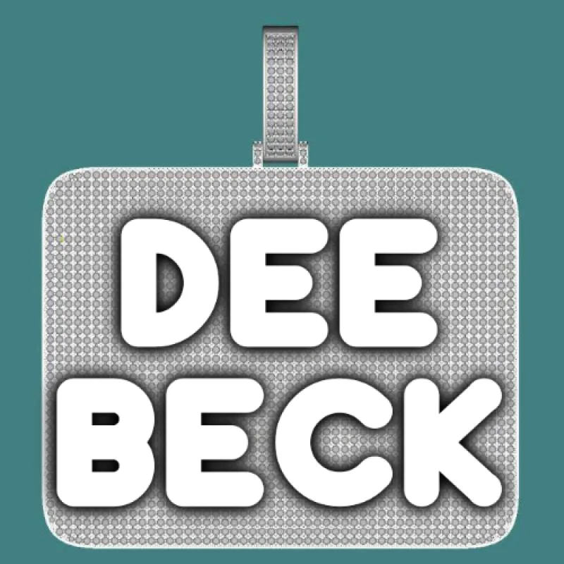 CUSTOM LETTER NECKLACE 3D BIG SQUARE sold by The GUU Shop