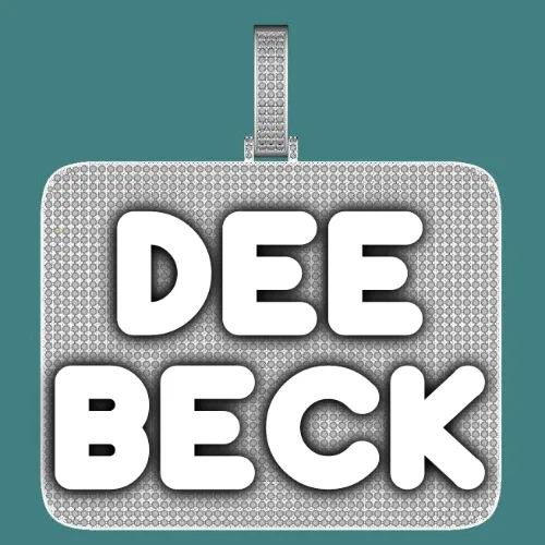 CUSTOM LETTER NECKLACE 3D BIG SQUARE sold by The GUU Shop