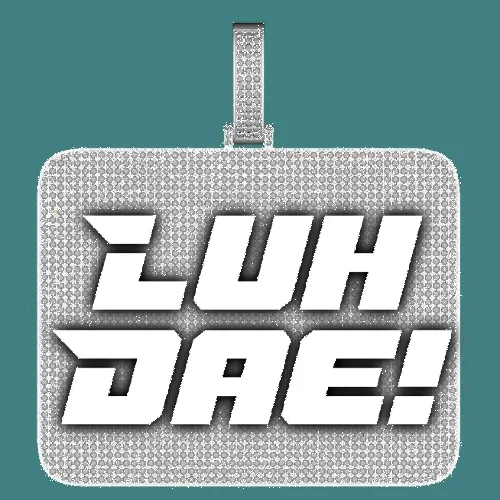 CUSTOM LETTER NECKLACE 3D BIG SQUARE sold by The GUU Shop