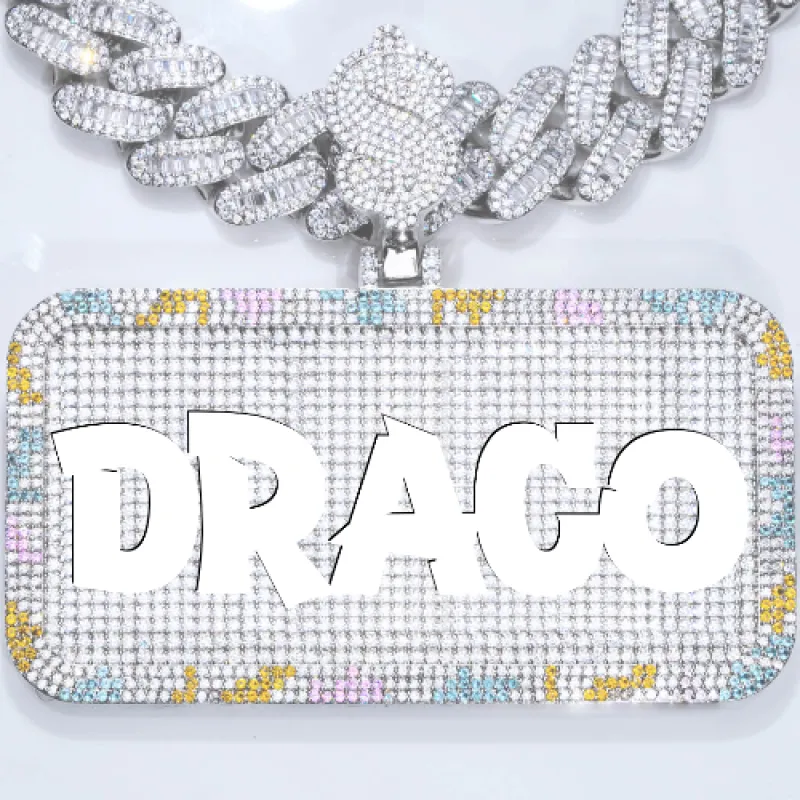 CUSTOM LETTER NECKLACE 3D COLORFUL SQUARE sold by The GUU Shop