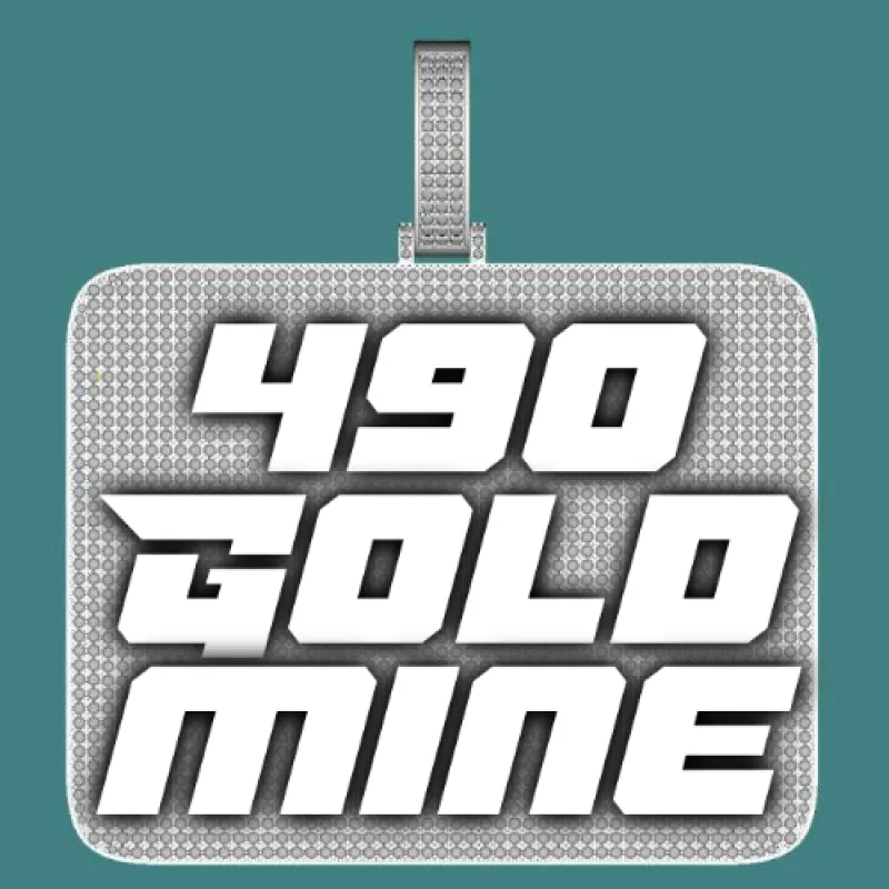 CUSTOM LETTER NECKLACE 3D BIG SQUARE sold by The GUU Shop