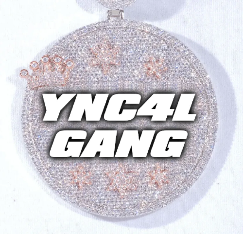 CUSTOM LETTER NECKLACE 3D BIG CROWN DISC sold by The GUU Shop