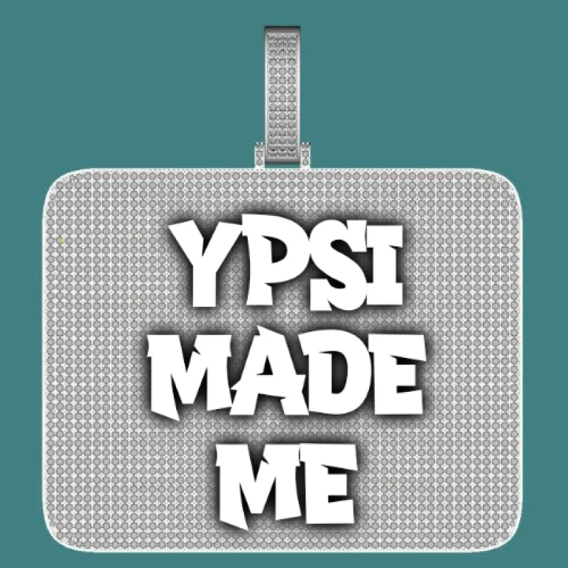 CUSTOM LETTER NECKLACE 3D BIG SQUARE sold by The GUU Shop