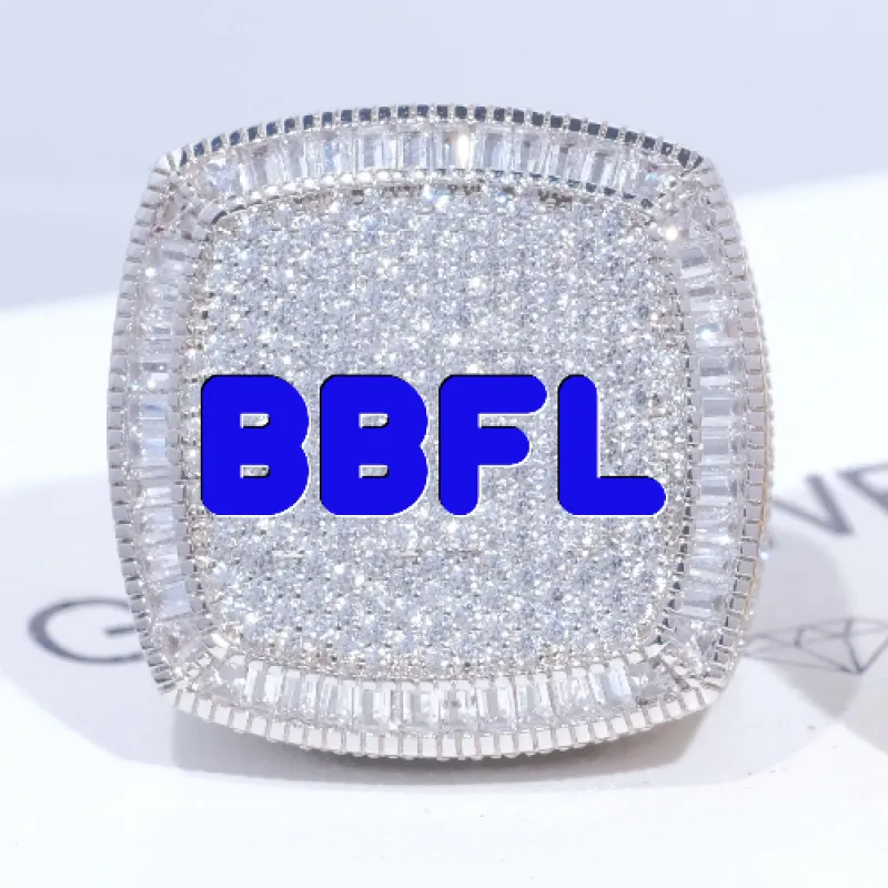 CUSTOM LETTER 3D ICED RING sold by The GUU Shop