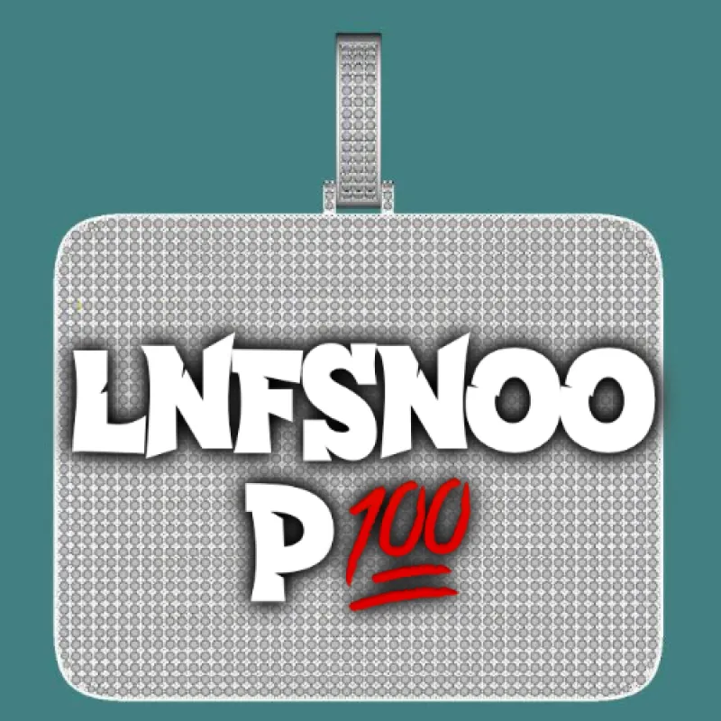 CUSTOM LETTER NECKLACE 3D BIG SQUARE sold by The GUU Shop