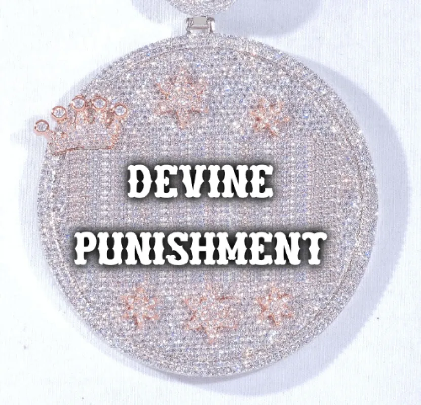 CUSTOM LETTER NECKLACE 3D BIG CROWN DISC sold by The GUU Shop