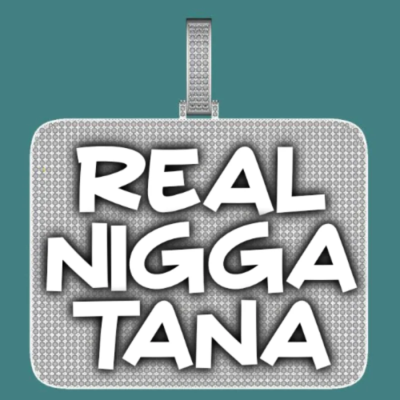 CUSTOM LETTER NECKLACE 3D BIG SQUARE sold by The GUU Shop