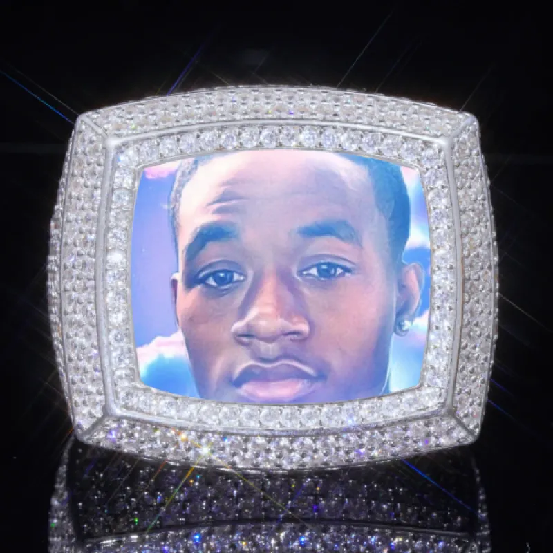 3D CUSTOM PICTURE ICED RING sold by The GUU Shop