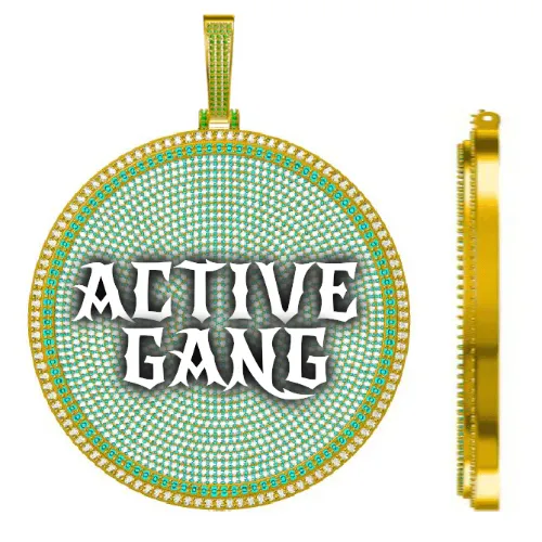 CUSTOM LETTER NECKLACE 3D BIG DISC sold by The GUU Shop