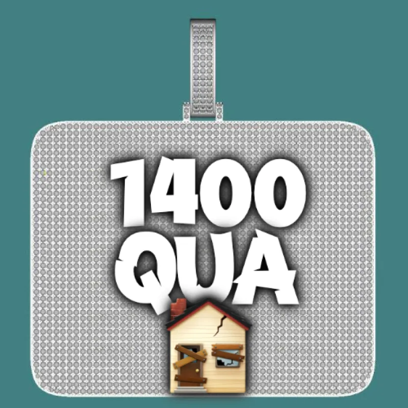 CUSTOM LETTER NECKLACE 3D BIG SQUARE sold by The GUU Shop