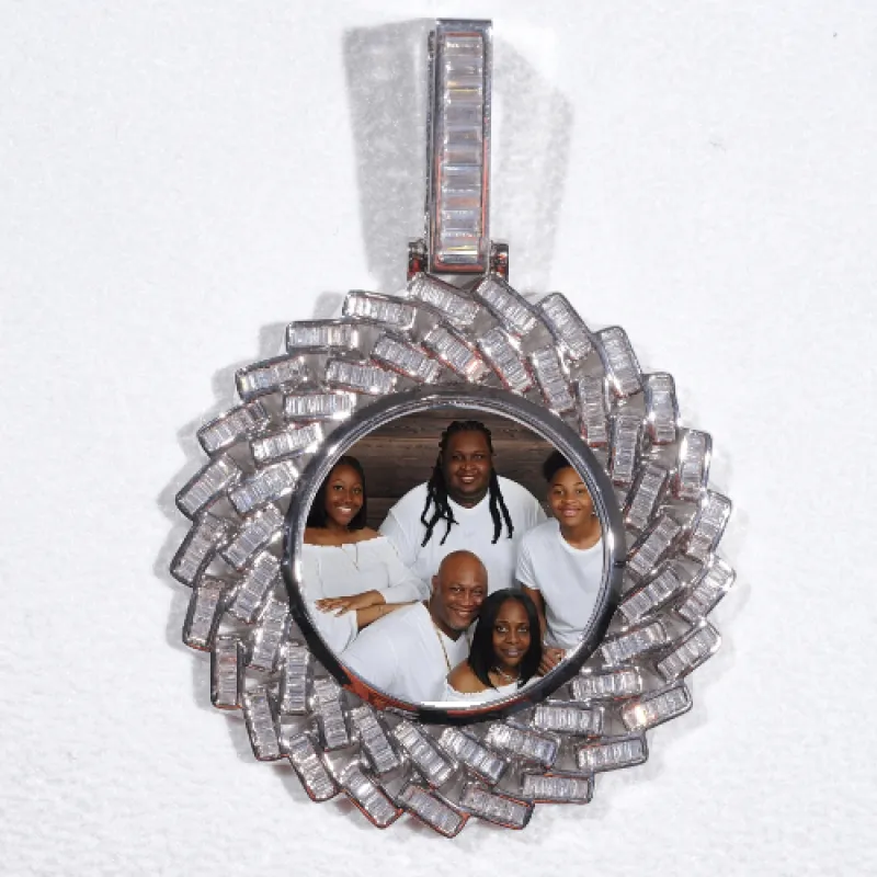 Large 3D Baguette Custom Picture Pendant sold by The GUU Shop