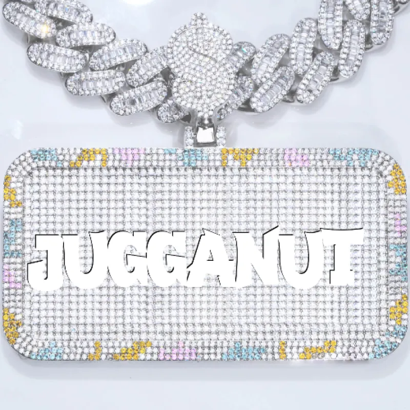 CUSTOM LETTER NECKLACE 3D COLORFUL SQUARE sold by The GUU Shop