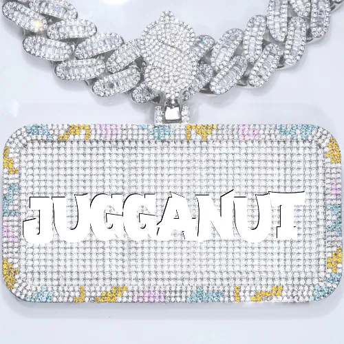 CUSTOM LETTER NECKLACE 3D COLORFUL SQUARE sold by The GUU Shop