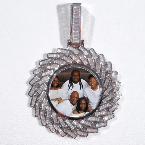 Large 3D Baguette Custom Picture Pendant sold by The GUU Shop