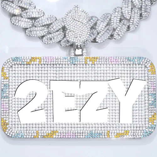 CUSTOM LETTER NECKLACE 3D COLORFUL SQUARE sold by The GUU Shop