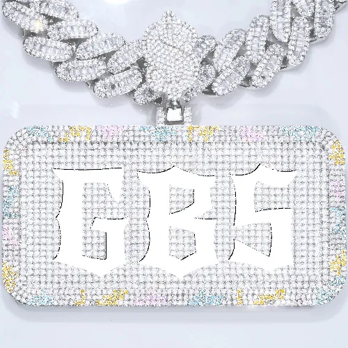 CUSTOM LETTER NECKLACE 3D COLORFUL SQUARE sold by The GUU Shop