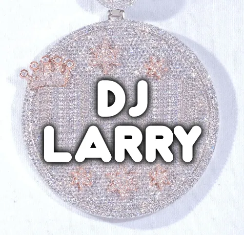 CUSTOM LETTER NECKLACE 3D BIG CROWN DISC sold by The GUU Shop