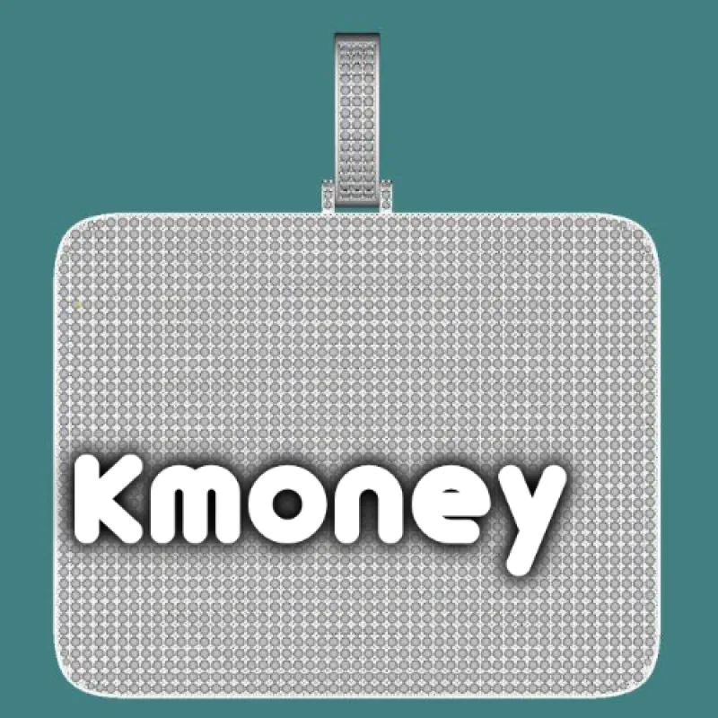 CUSTOM LETTER NECKLACE 3D BIG SQUARE sold by The GUU Shop