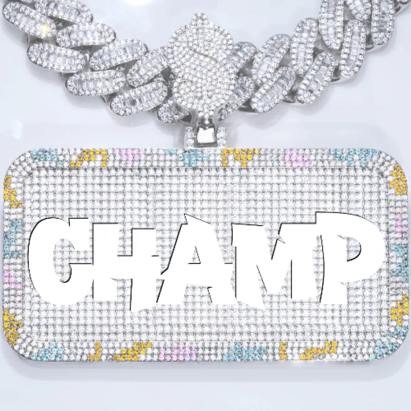 CUSTOM LETTER NECKLACE 3D COLORFUL SQUARE sold by The GUU Shop