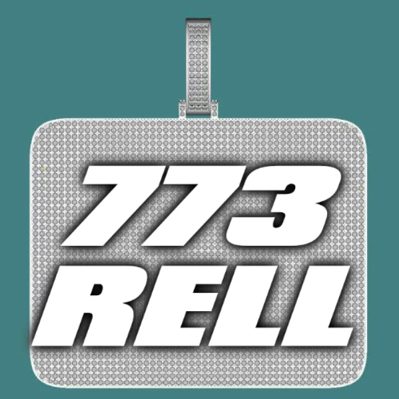 CUSTOM LETTER NECKLACE 3D BIG SQUARE sold by The GUU Shop