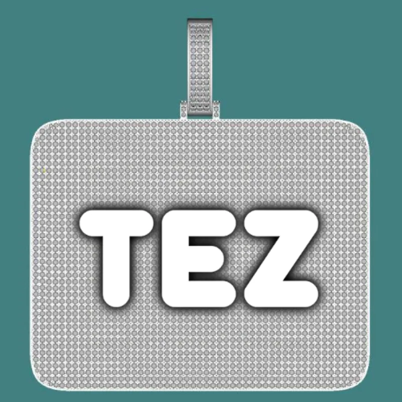 CUSTOM LETTER NECKLACE 3D BIG SQUARE sold by The GUU Shop