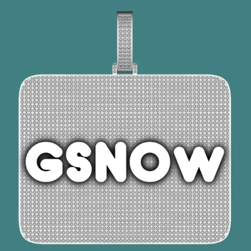 CUSTOM LETTER NECKLACE 3D BIG SQUARE sold by The GUU Shop