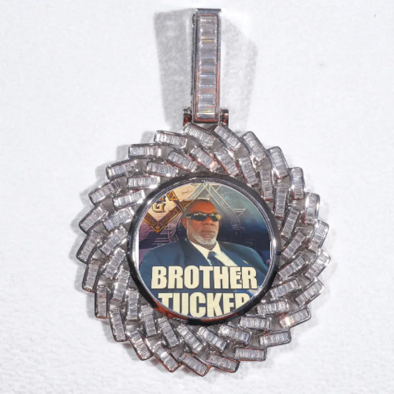 Large 3D Baguette Custom Picture Pendant sold by The GUU Shop