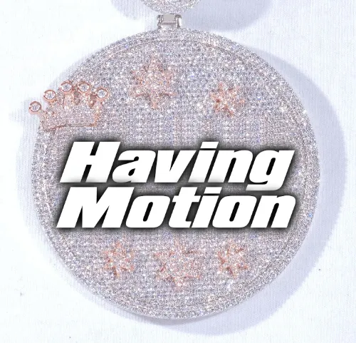 CUSTOM LETTER NECKLACE 3D BIG CROWN DISC sold by The GUU Shop