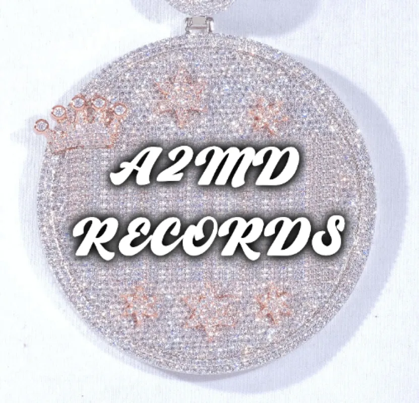 CUSTOM LETTER NECKLACE 3D BIG CROWN DISC sold by The GUU Shop