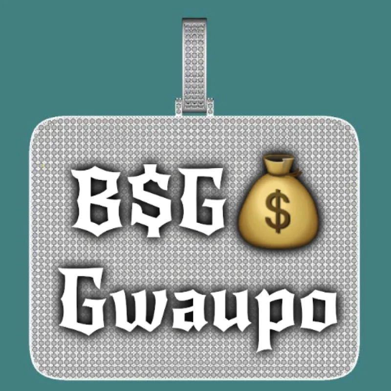 CUSTOM LETTER NECKLACE 3D BIG SQUARE sold by The GUU Shop