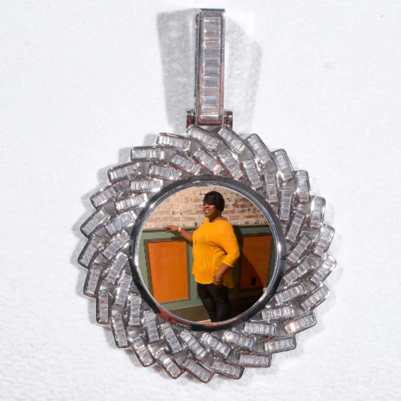 Large 3D Baguette Custom Picture Pendant sold by The GUU Shop