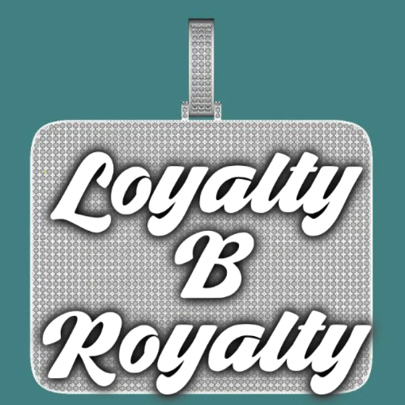 CUSTOM LETTER NECKLACE 3D BIG SQUARE sold by The GUU Shop