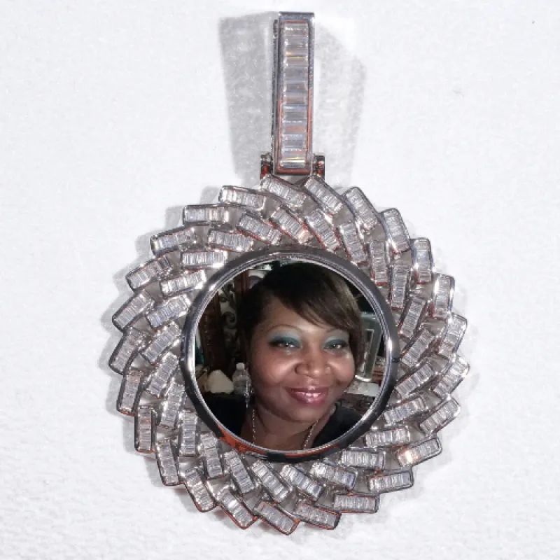 Large 3D Baguette Custom Picture Pendant sold by The GUU Shop