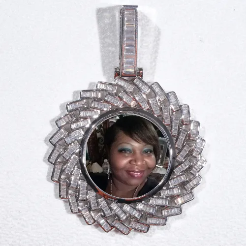 Large 3D Baguette Custom Picture Pendant sold by The GUU Shop