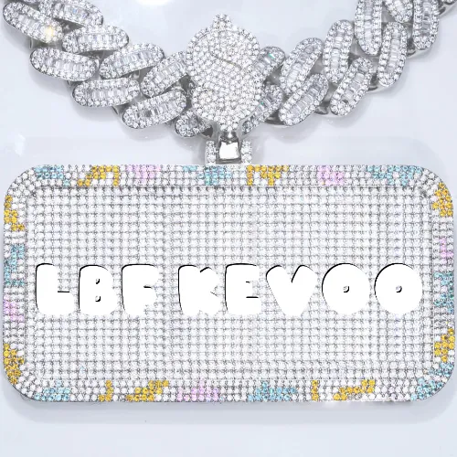CUSTOM LETTER NECKLACE 3D COLORFUL SQUARE sold by The GUU Shop