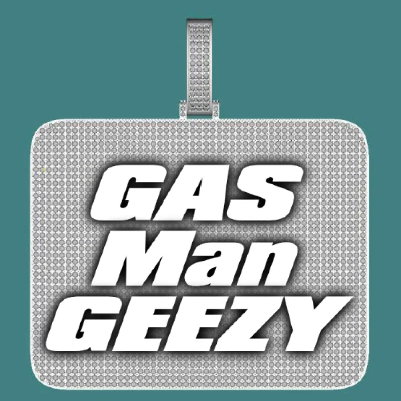 CUSTOM LETTER NECKLACE 3D BIG SQUARE sold by The GUU Shop