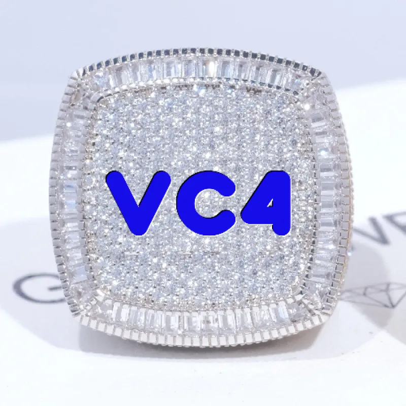 CUSTOM LETTER 3D ICED RING sold by The GUU Shop